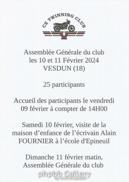 AG CX Club 10 et 11 février